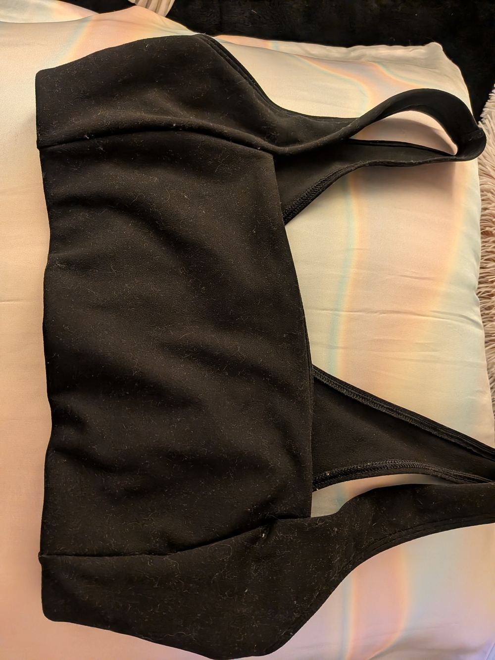 PINK-  Black Sports Bra - Minimal Racerback